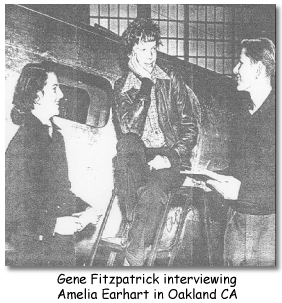 Gene interviewing Amelia Earhart